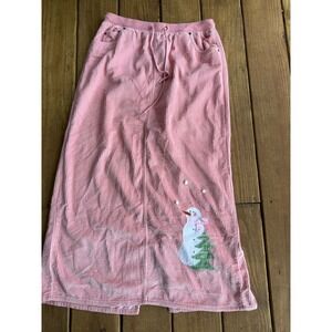 Veg Y2K Sugar Ridge Creations Corduroy Christmas Winter Skirt Long Maxi Size 10